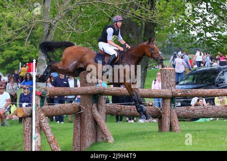 Thomas Carlile - Sansibar Villa Rose Z - Cross Country bei den Badminton Horse Trials 2022 Stockfoto