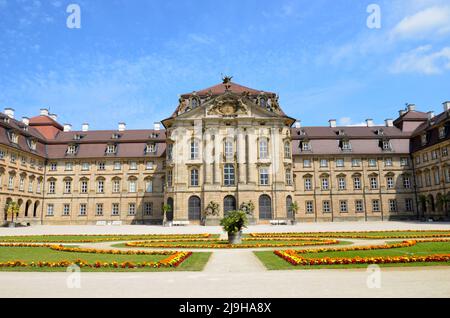 Schloss Weißenstein, eine palastartige Residenz in Pommersfelden, entworfen für Lothar Franz von Schönborn, Fürstbischof von Bamberg und Erzbischof von Mainz Stockfoto