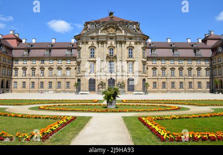 Schloss Weißenstein, eine palastartige Residenz in Pommersfelden, entworfen für Lothar Franz von Schönborn, Fürstbischof von Bamberg und Erzbischof von Mainz Stockfoto