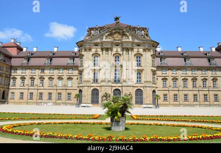 Schloss Weißenstein, eine palastartige Residenz in Pommersfelden, entworfen für Lothar Franz von Schönborn, Fürstbischof von Bamberg und Erzbischof von Mainz Stockfoto