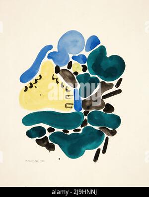 Kunst von David Kakabadzé - Abstraktion basierend auf Blumenformen, I (1921) Stockfoto