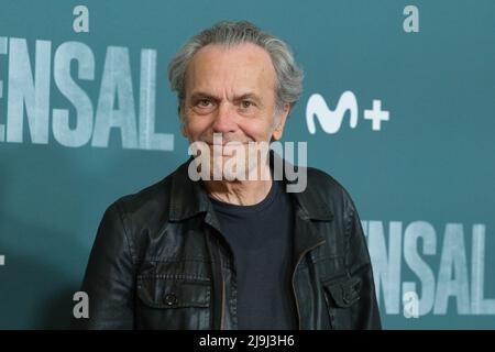 Madrid, Spanien. 23.. Mai 2022. Jose Coronado nimmt an der Premiere von „El Comensal“ im Kino Paz in Madrid Teil. Kredit: SOPA Images Limited/Alamy Live Nachrichten Stockfoto