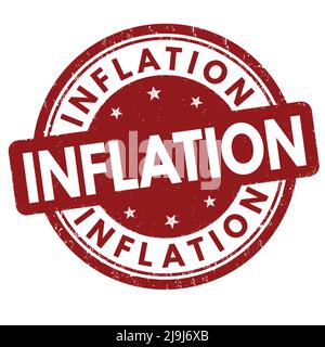 Inflation Grunge Gummistempel auf weißem Hintergrund, Vektorgrafik Stock Vektor