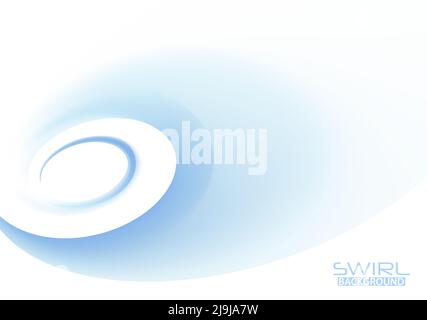 Abstrakt einfacher Wirbel mit hellblauem Farbverlauf. Minimales Vektorgrafikmuster Stock Vektor