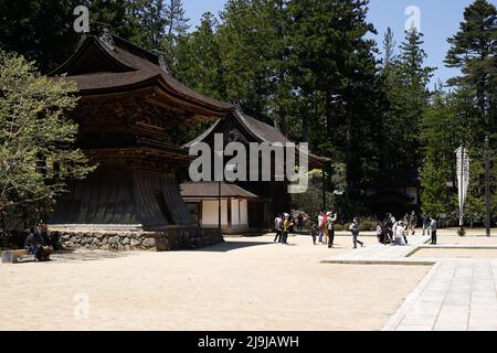 Präfektur Wakayama, Japan, 2022/03/05 , der Berg Kōya ( Kōya-san) ist eine große Tempelsiedlung in der Präfektur Wakayama, Japan südlich von Osaka. In t Stockfoto