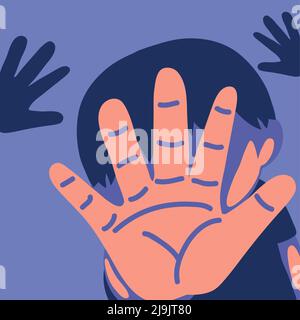 Nationaler Monat zur Verhinderung von Kindesmissbrauch Stock Vektor