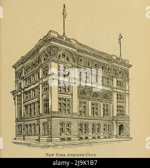 New York Athletic Club 1889 aus dem Reiseführer ' illustrierte die Stadt und die Umgebung von New York. A descriptive Guide to Places of Interest ' von Charles W Hobbs, Erscheinungsdatum 1889 Herausgeber New York, C.W. Hobbs & co Stockfoto