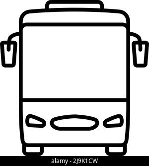 Touristenbus-Symbol. Auffälliges Design mit bearbeitbarer Konturbreite. Vektorgrafik. Stock Vektor