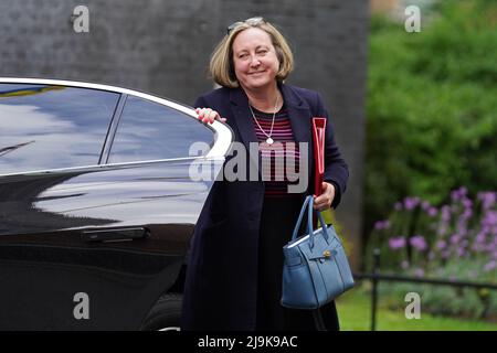 Anne-Marie Trevelyan Staatssekretärin für internationalen Handel und Präsidentin des Handelsrats bei ihrer Ankunft in der Downing Street, London, zu einer Kabinettssitzung. Bilddatum: Dienstag, 24. Mai 2022. Stockfoto