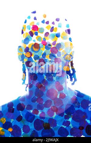 Paintographie. Ein Porträt eines jungen Künstlers Stockfoto