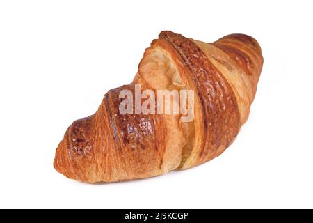Croissant-Gebäck auf weißem Hintergrund Stockfoto
