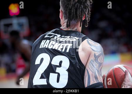 Danile Hackett (#23 Virtus) während der VL Pesaro gegen Visrtus segrafredo bologna spielen aus der Serie A1 LBA 2021-2022 Stockfoto