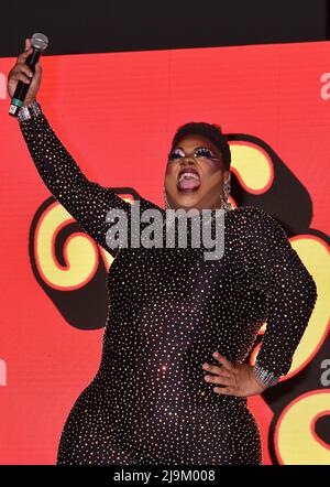 Essigschläge während der Rupaul DragCon 2022, Tag 2, die am Samstag, 14. Mai 2022, im LA Convention Center in Los Angeles, Kalifornien, stattfand. Foto von Stockfoto