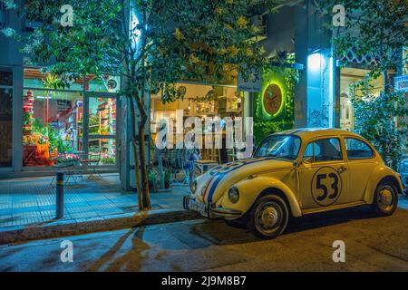 Nach dunklen Straßen von Athen Stockfoto