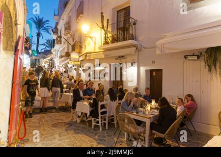 Dalt Vila, Ibiza-Stadt, UNESCO Weltkulturerbe, historische Altstadt, Eivissa, Ibiza, Pityusen, Balearen, Insel, Spanien, Europa Stockfoto