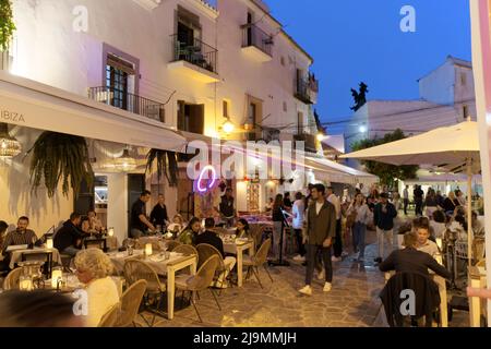 Dalt Vila, Ibiza-Stadt, UNESCO Weltkulturerbe, historische Altstadt, Eivissa, Ibiza, Pityusen, Balearen, Insel, Spanien, Europa Stockfoto