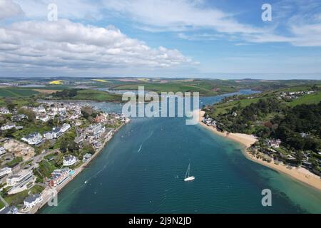 Salcombe Devon UK Drohne Luftaufnahme Stockfoto