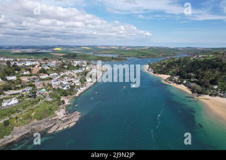 Salcombe Devon UK Drohne Luftaufnahme Stockfoto