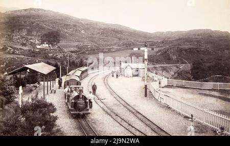 Tan y Bwlch, The Toy Railway aka Small Gauge Railway, Foto von Bedford um 1880 Stockfoto