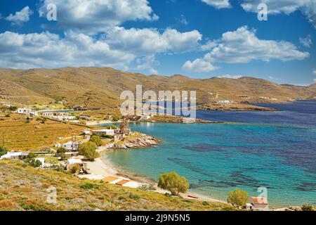 Zogkaki Strand der Kythnos Insel in den Kykladen, Griechenland Stockfoto