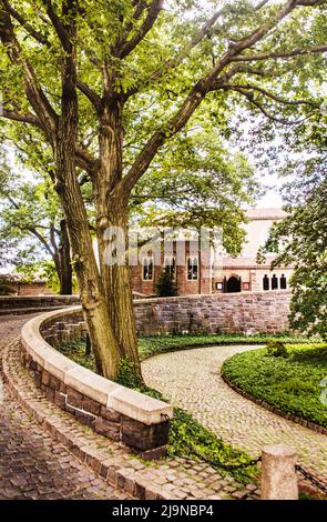 Eingang zum Kloster, manhattan, New York City, New York Stockfoto