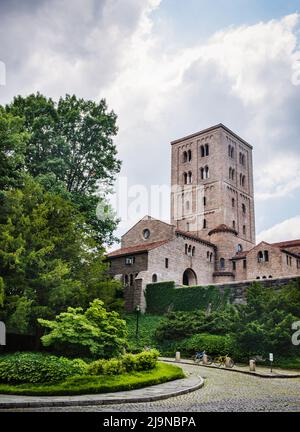 Eingang zum Kloster, manhattan, New York City, New York Stockfoto