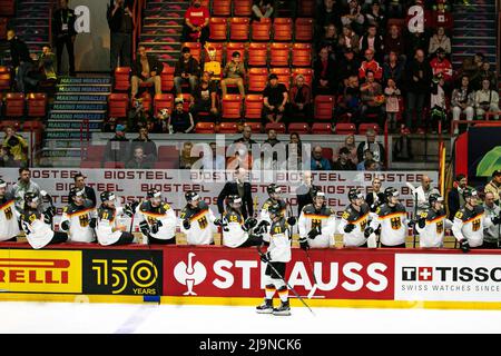 Helsinki, Finnland. 22.. Mai 2022. (Deutschland) During Ice Hockey World Championship - Kasachstan vs Deutschland, Eishockey in Helsinki, Finnland, Mai 22 2022 Quelle: Independent Photo Agency/Alamy Live News Stockfoto