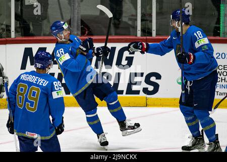 Helsinki, Finnland. 22.. Mai 2022. (Kasachstan) während der Eishockey-Weltmeisterschaft - Kasachstan vs Deutschland, Eishockey in Helsinki, Finnland, Mai 22 2022 Quelle: Independent Photo Agency/Alamy Live News Stockfoto