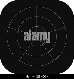 Polares, kreisförmiges Gitter, Netz. Kreisdiagramm, Diagrammelement. Stock Vektorgrafik, Clip-Art Grafiken Stock Vektor