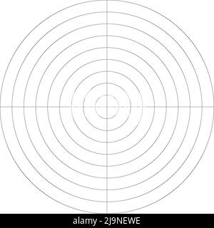 Polares, kreisförmiges Gitter, Netz. Kreisdiagramm, Diagrammelement. Stock Vektorgrafik, Clip-Art Grafiken Stock Vektor