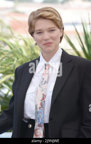 24 75.. Mai 2022, CANNES, Frankreich: CANNES, FRANKREICH - 24. MAI: Lea Seydoux nimmt am 24. Mai 2022 im Palais des Festivals in Cannes, Frankreich, an der Fotozelle für "Verbrechen der Zukunft" Teil. (Bild: © Frederick Injimbert/ZUMA Press Wire) Stockfoto