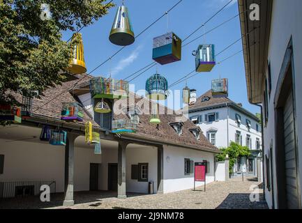 Am Eingang der Fondation Beyeler in Riehen Stockfoto