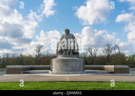 Statue von George Rogers Clark Stockfoto