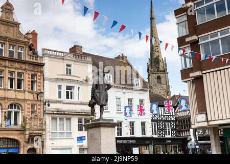 Clive of India Statue in Shrrewsbury, Shropshire, Großbritannien Stockfoto