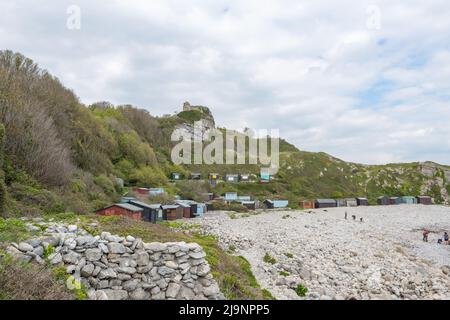 Landschaftsfoto von Church Ope Cove in Portland in Dorset Stockfoto