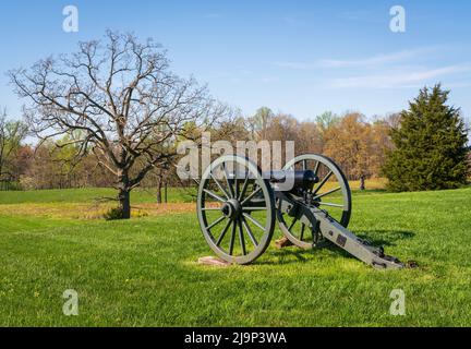 Weaponery auf dem Schlachtfeld von Mill Springs Stockfoto