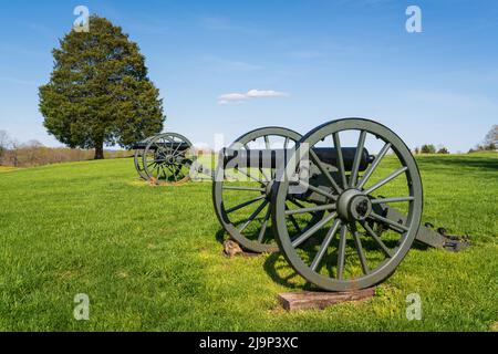 Weaponery auf dem Schlachtfeld von Mill Springs Stockfoto