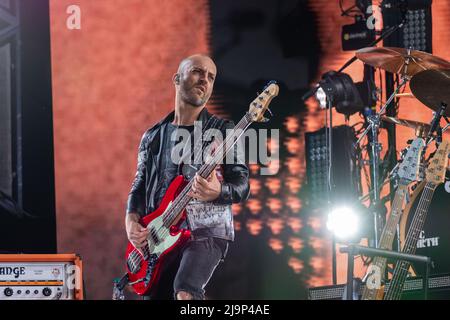 Rennbahn SNAI La Mura, Mailand, Italien, 24. Mai 2022, Andrea Torresani während Vasco Rossi - Non Stop Live 2022 - Italienischer Sänger Musikkonzert Stockfoto