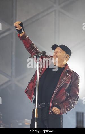 Rennbahn SNAI La Mura, Mailand, Italien, 24. Mai 2022, Vasco Rossi während Vasco Rossi - Non Stop Live 2022 - Italienischer Sänger Musikkonzert Stockfoto