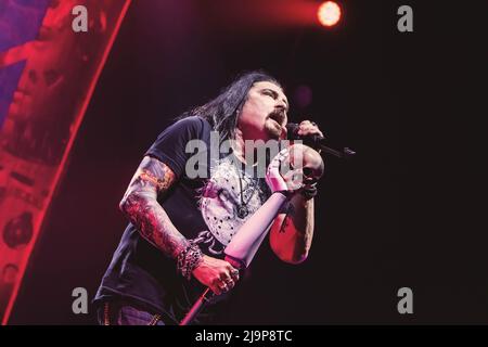 Rom, Italien. 11.. Februar 2020. James LaBrie tritt mit seiner Band Dream Theater im Palazzo dello Sport in Rom auf der Bühne auf. (Foto von Valeria Magri/SOPA Images/Sipa USA) Quelle: SIPA USA/Alamy Live News Stockfoto