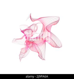 Abstrakte runde transparente Figur. Farbwirbel, Schleier, Rauch. Stockfoto