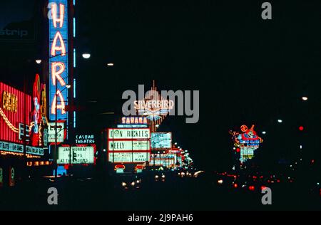Sahara und Silverbird Casinos in Las Vegas im Jahr 1979 Stockfoto
