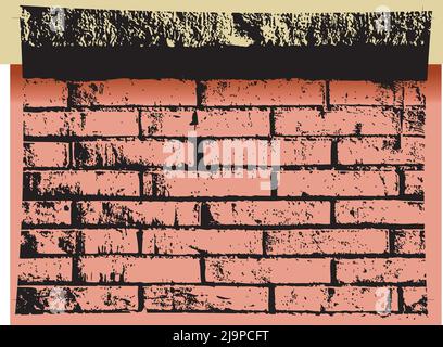 Ziegelwand, Hintergrund Vektorgrafik. Stock Vektor