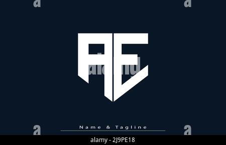 Alphabet Buchstaben Initialen Monogramm Logo AE , EA Stock Vektor