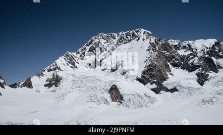 Der höchste Berg Neuseelands. Mt Cook und Grand Plateau. Stockfoto