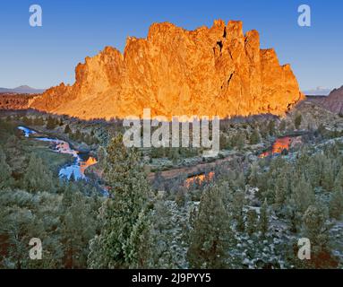 Crooked River in Smith Rock State Park, Oregon Stockfoto