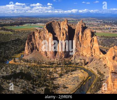 Crooked River in Smith Rock State Park, Oregon Stockfoto