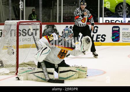 Ice Hall, Helsinki, Finnland, 24. Mai 2022, GRUBAUER Philipp (Deutschland) während der Eishockey-Weltmeisterschaft IIHF - Deutschland vs Schweiz - Eishockey Stockfoto