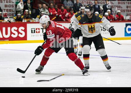 Ice Hall, Helsinki, Finnland, 24. Mai 2022, HISCHIER Nico (Schweiz) während der IIHF Eishockey Weltmeisterschaft - Deutschland vs Schweiz - Eishockey Stockfoto