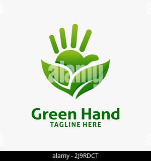 Grünes Blatt-Logo-Design Stock Vektor